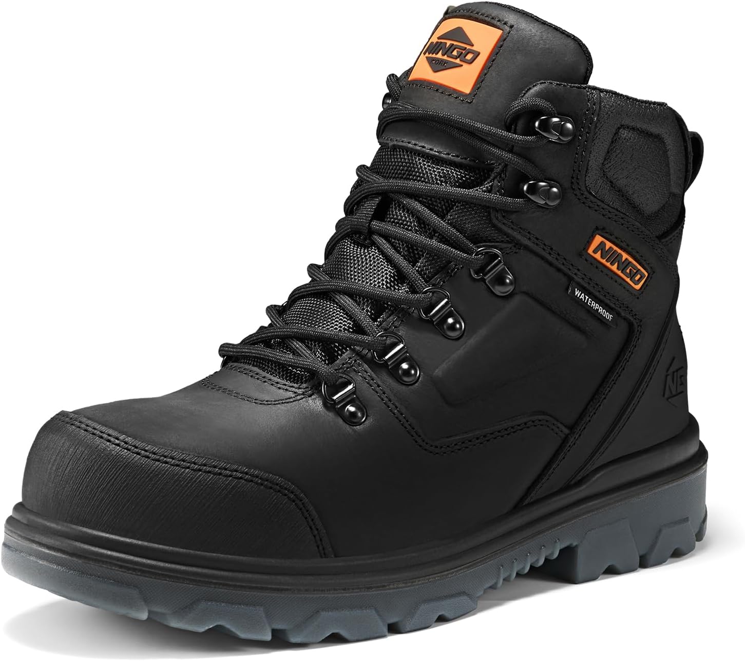Мужские ботинки NINGO с стальным носком, водонепроницаемые, прочные защитные ботинки с защитой от проколов, устойчивые к маслу и скольжению, туфли со стальным носком и дышащей подкладкой, защита EH для строительной и промышленной сферы, черный
Мужские ботинки NINGO с стальным носком, водонепроницаемые, прочные защитные ботинки с защитой от проколов, устойчивые к маслу и скольжению, туфли со стальным носком и дышащей подкладкой, защита EH для строительной и промышленной сферы, черный