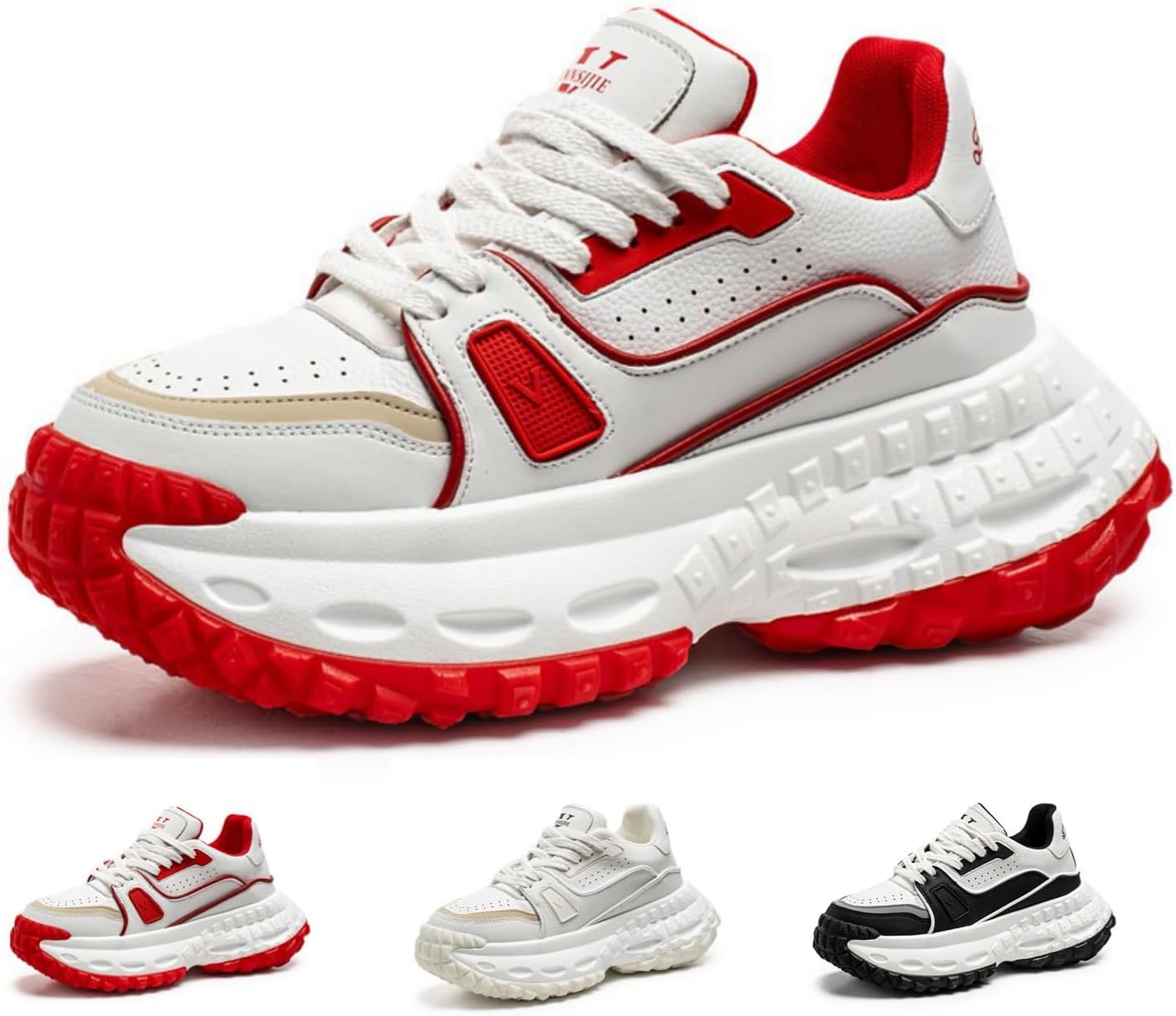 Модные ретро-кроссовки в стиле папиных кроссовок для мужчин, в стиле Y2K, с массивной подошвой, удобные и универсальные, для уличной моды и прогулок Macefil, белый/красный
Модные ретро-кроссовки в стиле папиных кроссовок для мужчин, в стиле Y2K, с массивной подошвой, удобные и универсальные, для уличной моды и прогулок Macefil, белый/красный