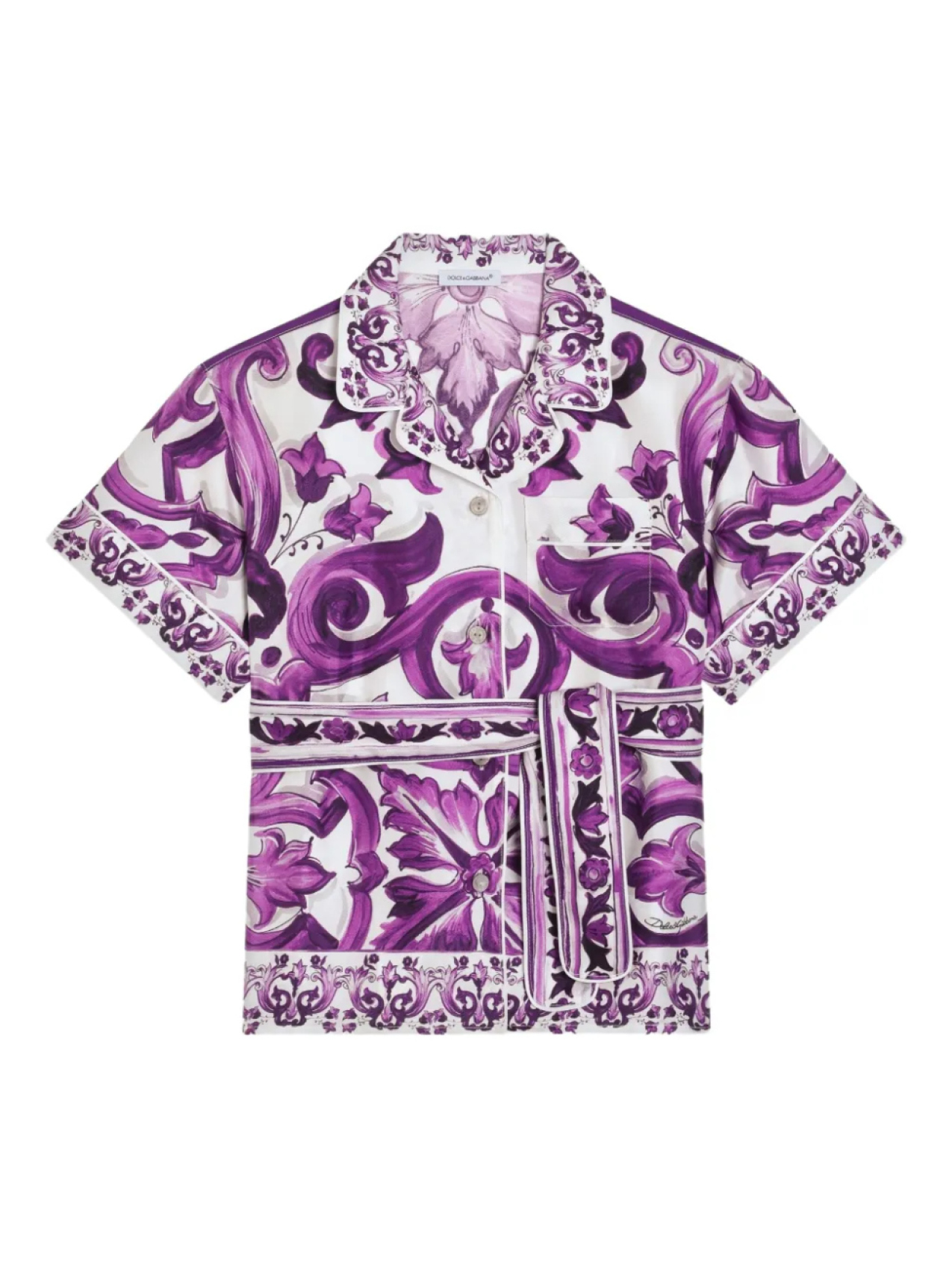 Dolce & Gabbana Kids шелковая рубашка с графичным принтом, белый
Dolce & Gabbana Kids шелковая рубашка с графичным принтом, белый