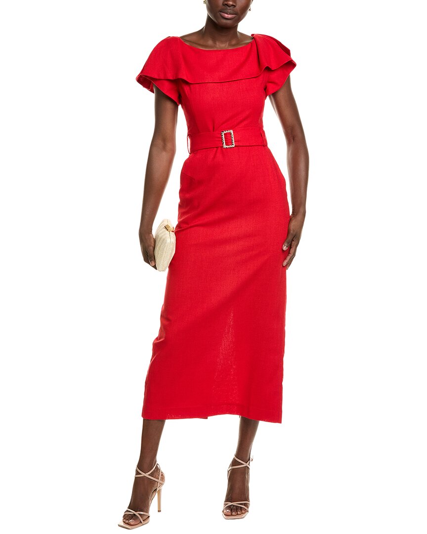 BGL Платье миди из льняной смеси, красный
BGL Платье миди из льняной смеси, красный