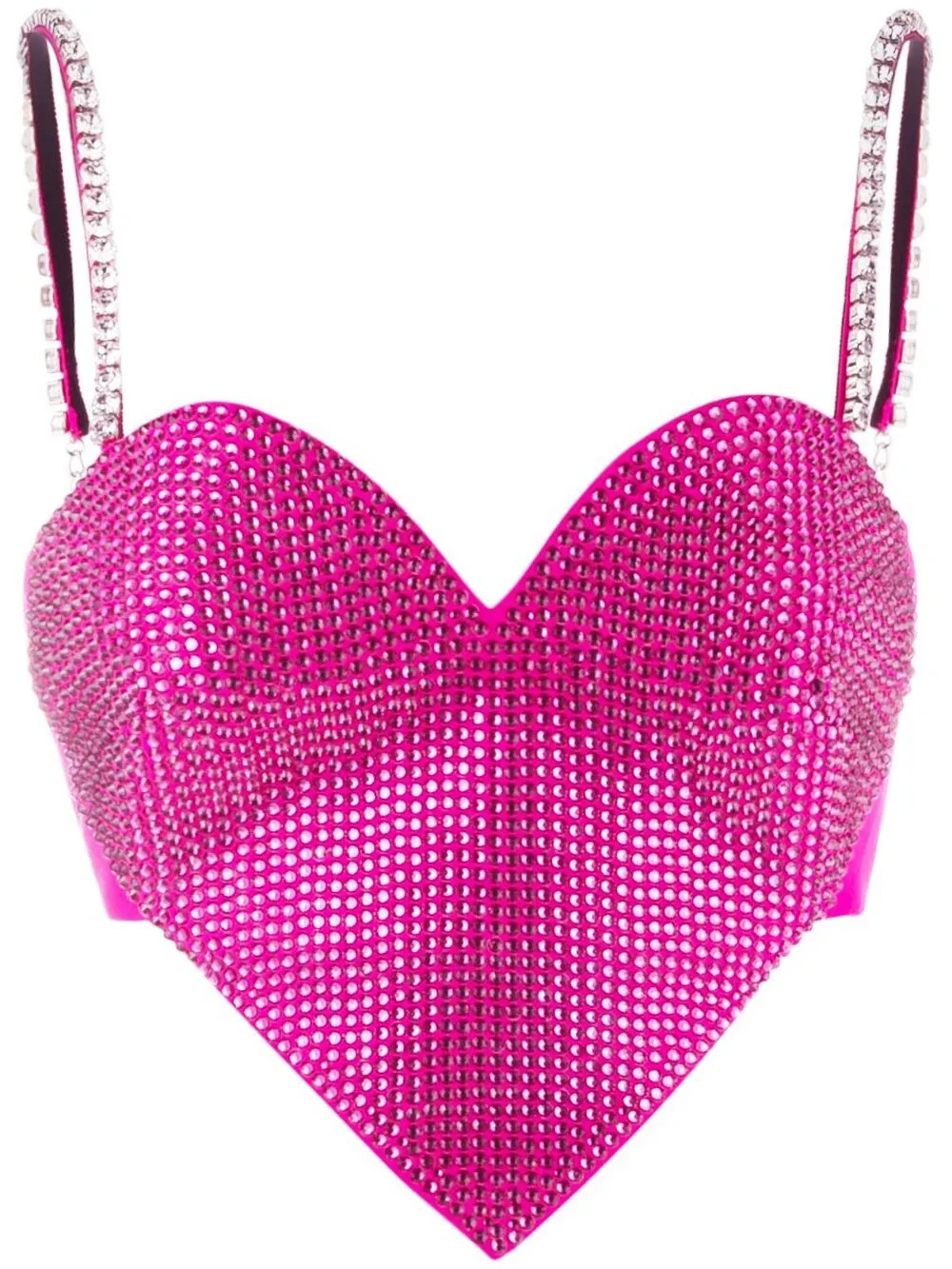 Укороченный топ с кристаллами AREA, розовый
Укороченный топ с кристаллами AREA, розовый