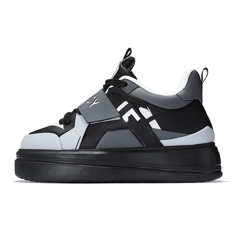 NORVINCY Скользоустойчивые низкие скейтерские туфли на платформе унисекс черно-серые, цвет Black Gray 
NORVINCY Скользоустойчивые низкие скейтерские туфли на платформе унисекс черно-серые, цвет Black Gray