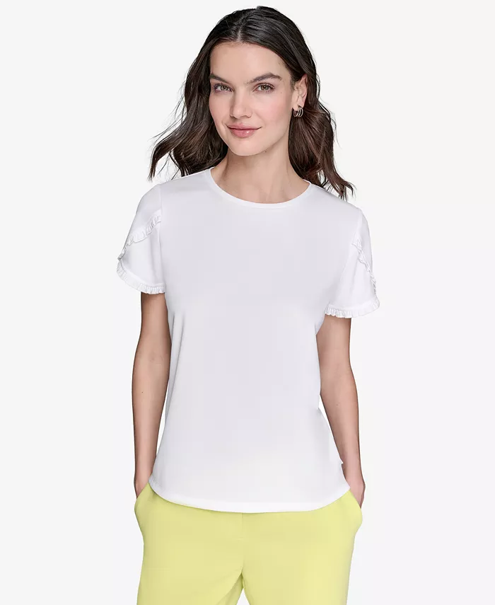 Женская блузка с круглым вырезом и рукавом-тюльпан KARL LAGERFELD PARIS, белый
Женская блузка с круглым вырезом и рукавом-тюльпан KARL LAGERFELD PARIS, белый