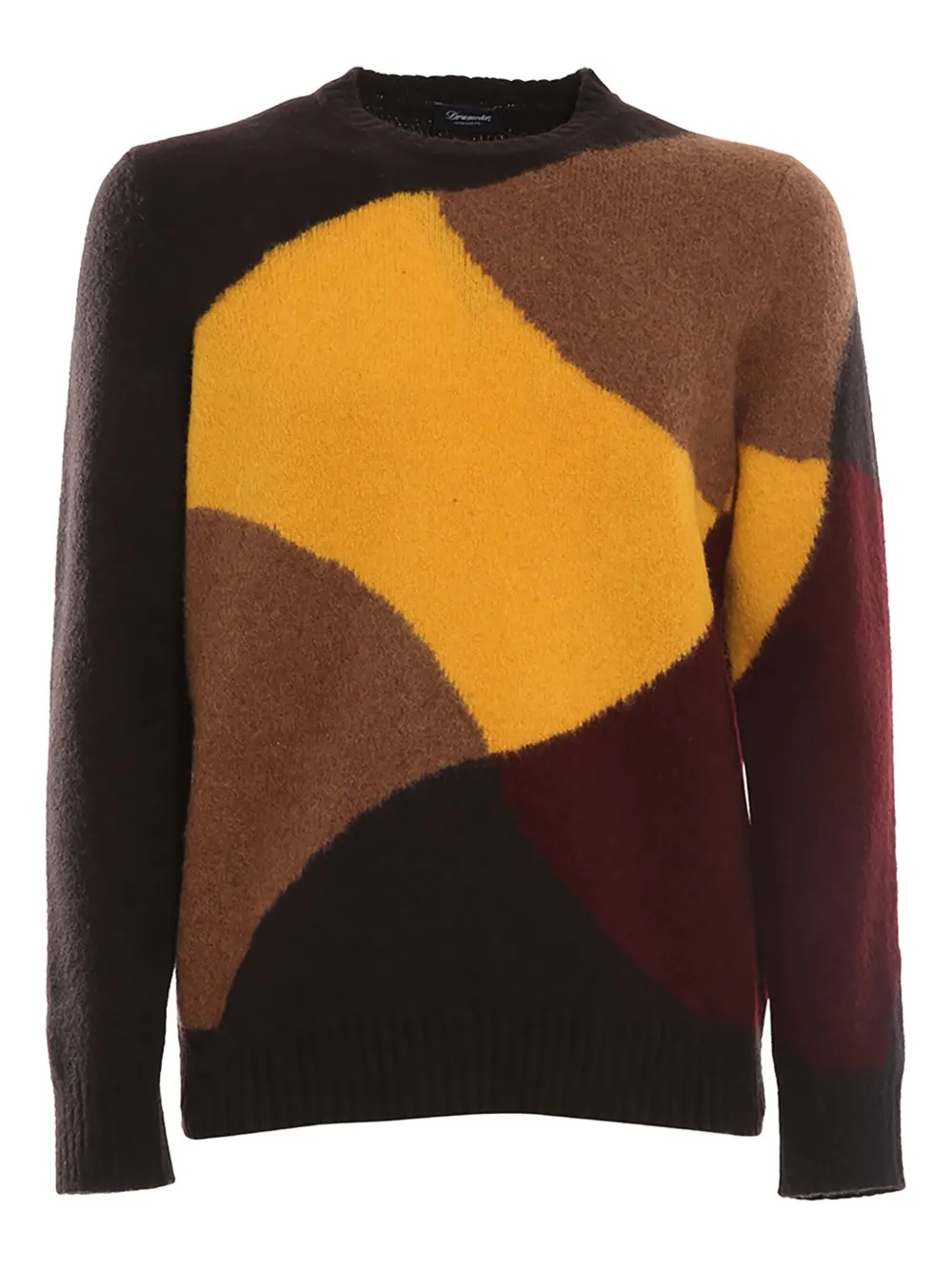 Хлопковый свитер с абстрактным узором Drumohr, коричневый
Хлопковый свитер с абстрактным узором Drumohr, коричневый