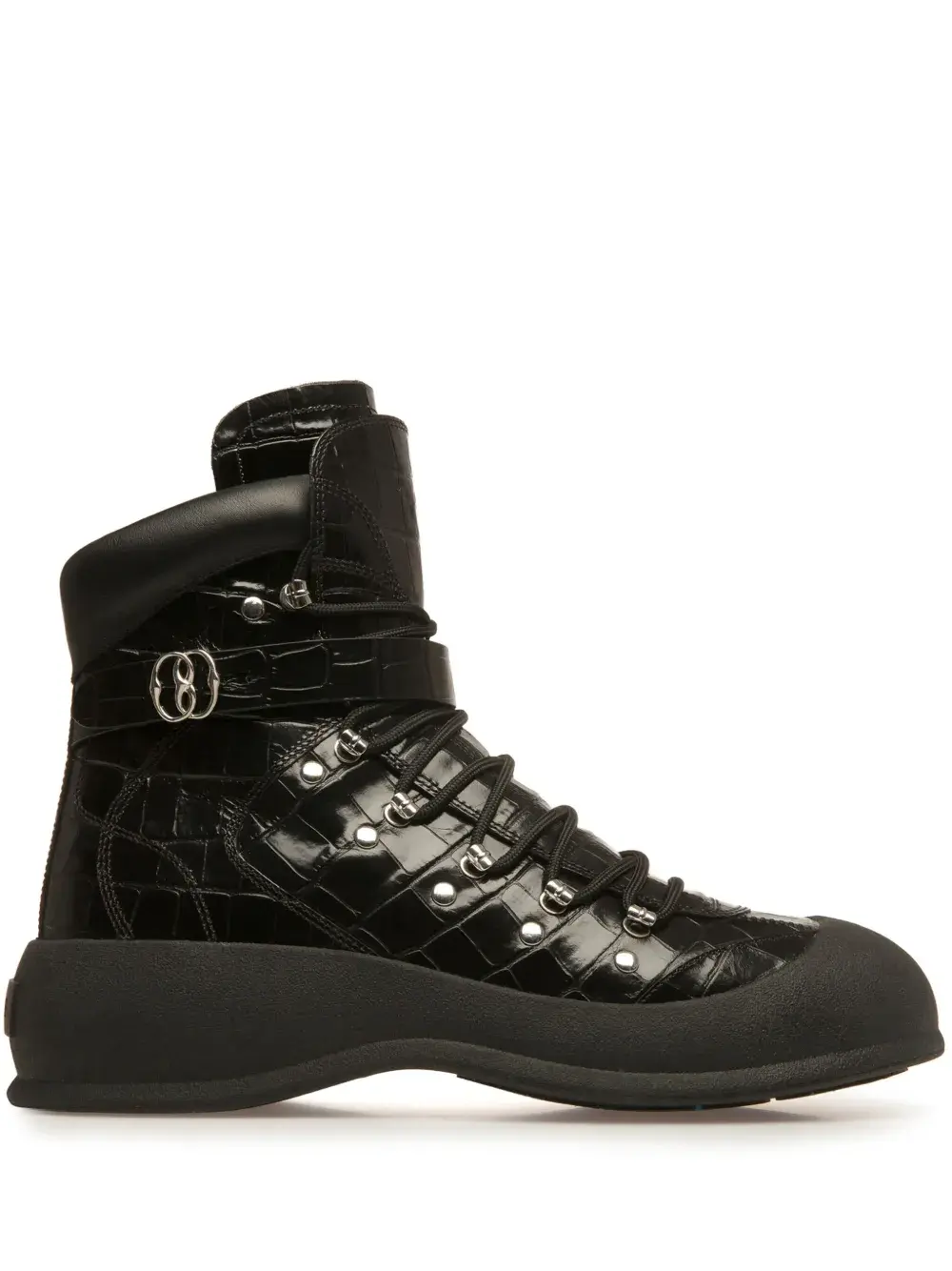 Ботинки Clyff с тиснением под кожу крокодила Bally, черный
Ботинки Clyff с тиснением под кожу крокодила Bally, черный