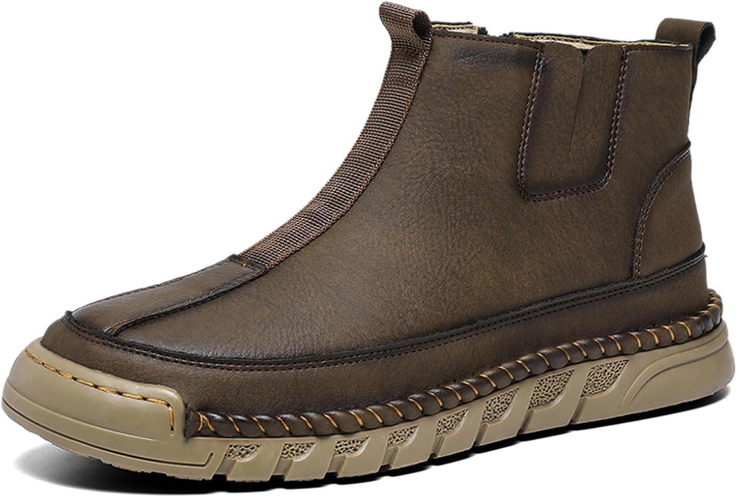 Мужские водонепроницаемые кожаные ботинки Чукка для походов, кемпинга и вождения, модные, с теплой подкладкой из меха, ручная строчка, круглый носок, боковая молния, ботинки на щиколотку Glbdu, коричневый
Мужские водонепроницаемые кожаные ботинки Чукка для походов, кемпинга и вождения, модные, с теплой подкладкой из меха, ручная строчка, круглый носок, боковая молния, ботинки на щиколотку Glbdu, коричневый