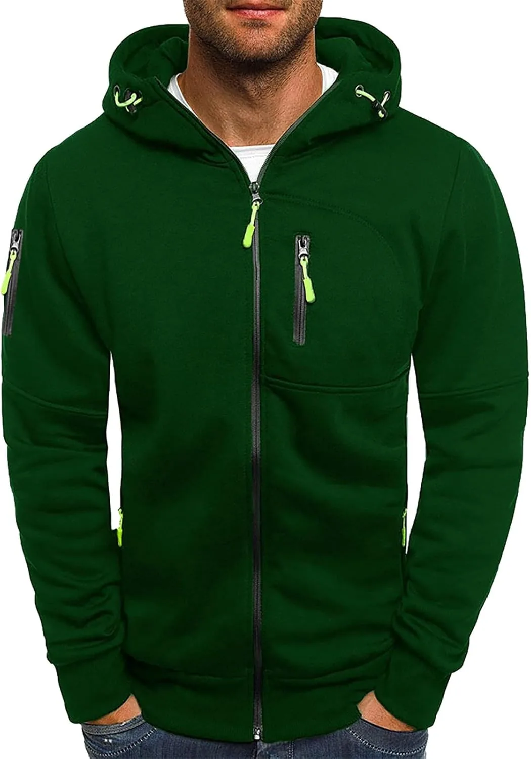 Толстовка с капюшоном для мужчин Casual Zip up Lightweight Big and Tall с карманами на молнии CAOQAO
Толстовка с капюшоном для мужчин Casual Zip up Lightweight Big and Tall с карманами на молнии CAOQAO