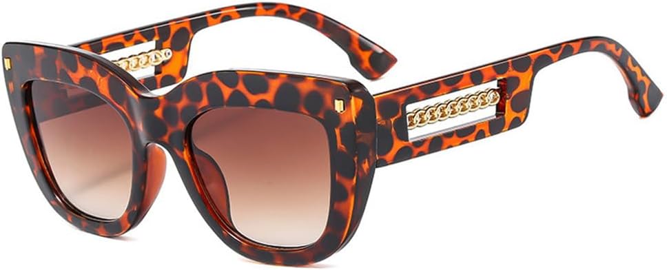 Женские солнцезащитные очки в стиле ретро с полой металлической цепочкой, мужские солнцезащитные очки с защитой от УФ-излучения UV400 и заклепками, градиентные солнцезащитные очки LANGSER, Leopard Tea Gradient
Женские солнцезащитные очки в стиле ретро с полой металлической цепочкой, мужские солнцезащитные очки с защитой от УФ-излучения UV400 и заклепками, градиентные солнцезащитные очки LANGSER, Leopard Tea Gradient