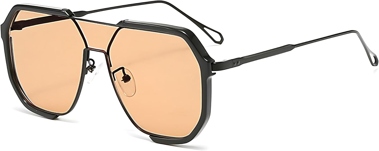 Ретро-солнцезащитные очки-авиаторы большого размера в стиле «гептаграмма» для женщин и мужчин, модные винтажные очки, стильные солнцезащитные очки HEPTAGRAM 7, Black Frame Champagne Lens
Ретро-солнцезащитные очки-авиаторы большого размера в стиле «гептаграмма» для женщин и мужчин, модные винтажные очки, стильные солнцезащитные очки HEPTAGRAM 7, Black Frame Champagne Lens