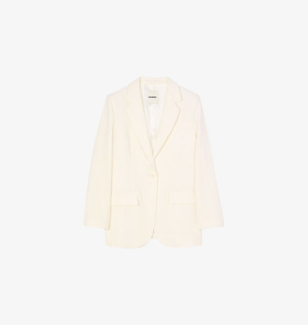 Однобортный тканый блейзер с зазубренными лацканами Sandro, цвет naturels
Однобортный тканый блейзер с зазубренными лацканами Sandro, цвет naturels
