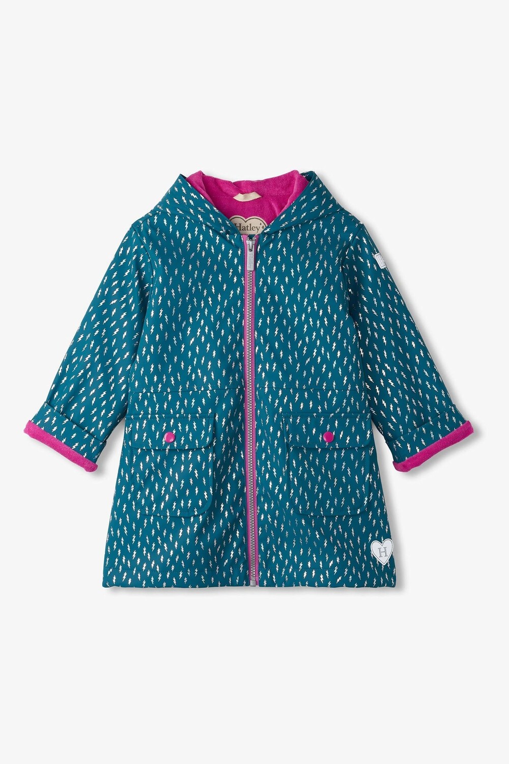 Мини плащ пеплум с молниями Hatley, синий 
Мини плащ пеплум с молниями Hatley, синий