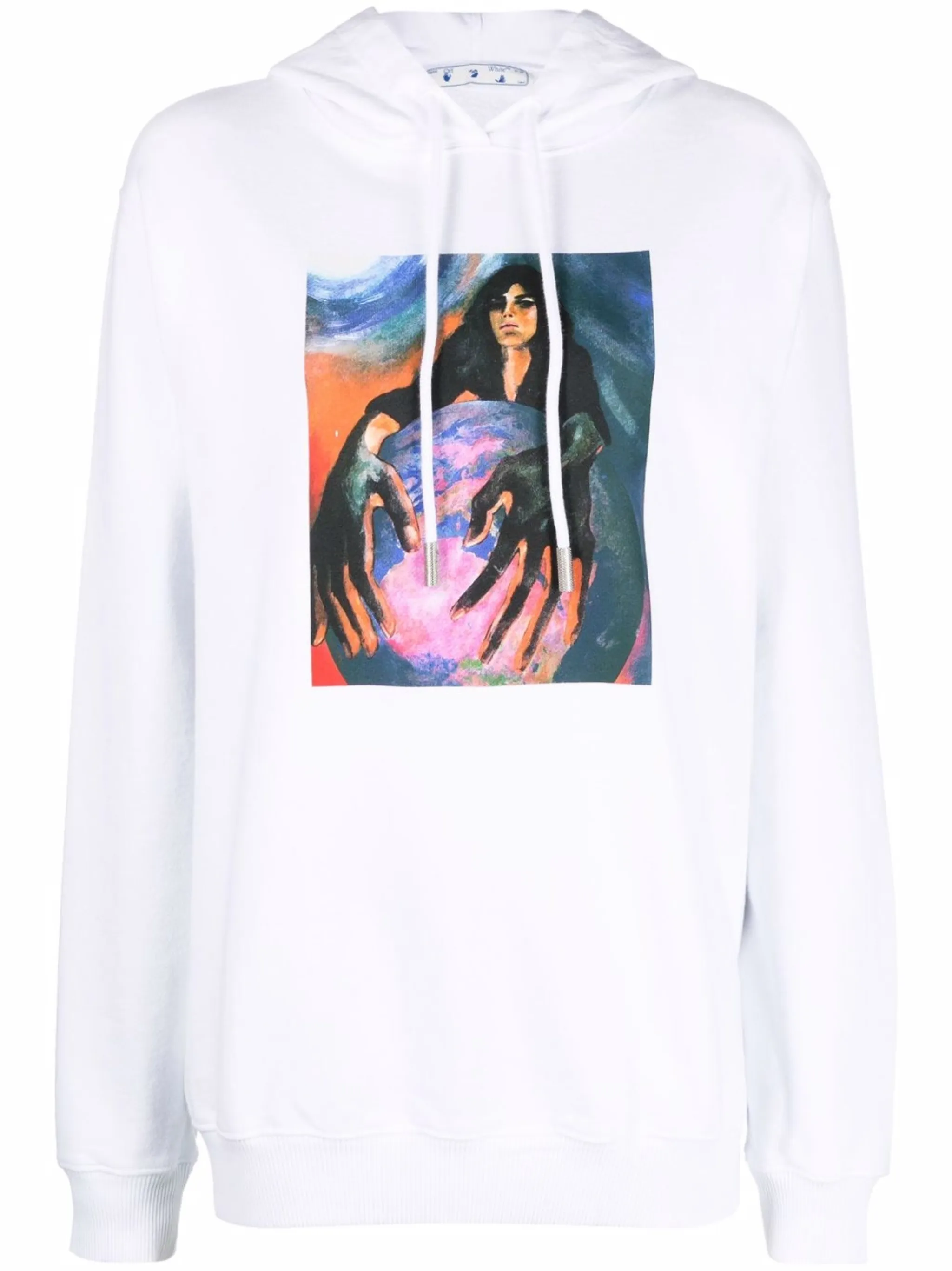 Худи с графичным принтом Off-White, белый
Худи с графичным принтом Off-White, белый