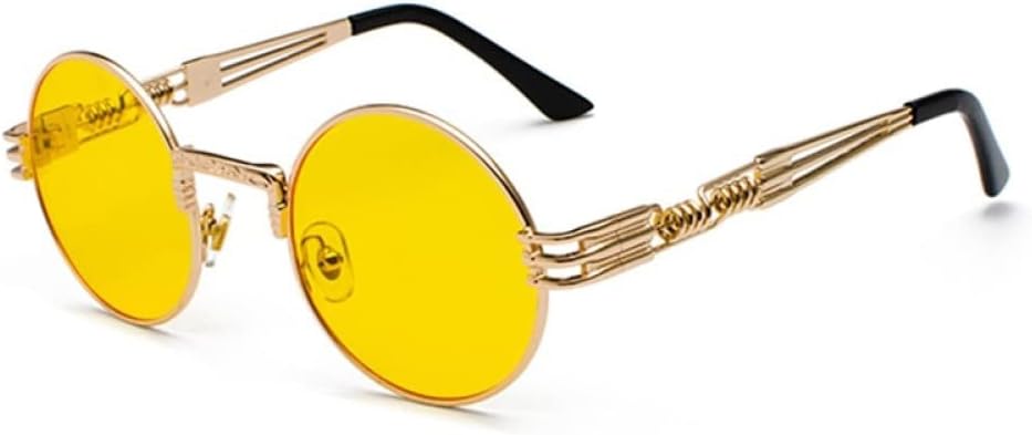 Модные ретро-солнцезащитные очки в стиле стимпанк с круглыми металлическими дужками для мужчин и женщин, цветные, с защитой от УФ-излучения UV400 MUTYNE, N19 Gold Yellow
Модные ретро-солнцезащитные очки в стиле стимпанк с круглыми металлическими дужками для мужчин и женщин, цветные, с защитой от УФ-излучения UV400 MUTYNE, N19 Gold Yellow