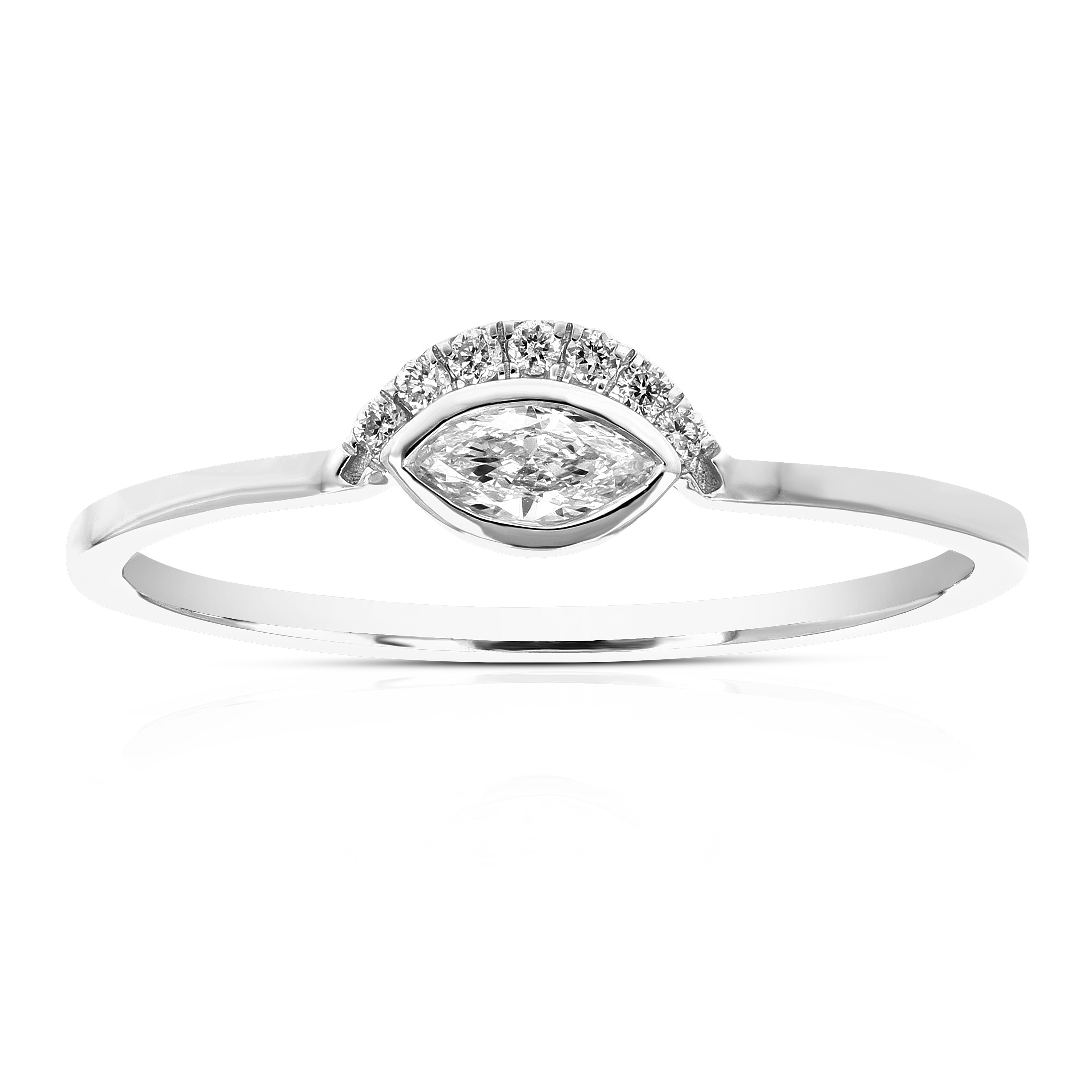 Кольцо с выращенным в лаборатории бриллиантом 1/6 карата из стерлингового серебра для женщин Vir Jewels, серебряный
Кольцо с выращенным в лаборатории бриллиантом 1/6 карата из стерлингового серебра для женщин Vir Jewels, серебряный