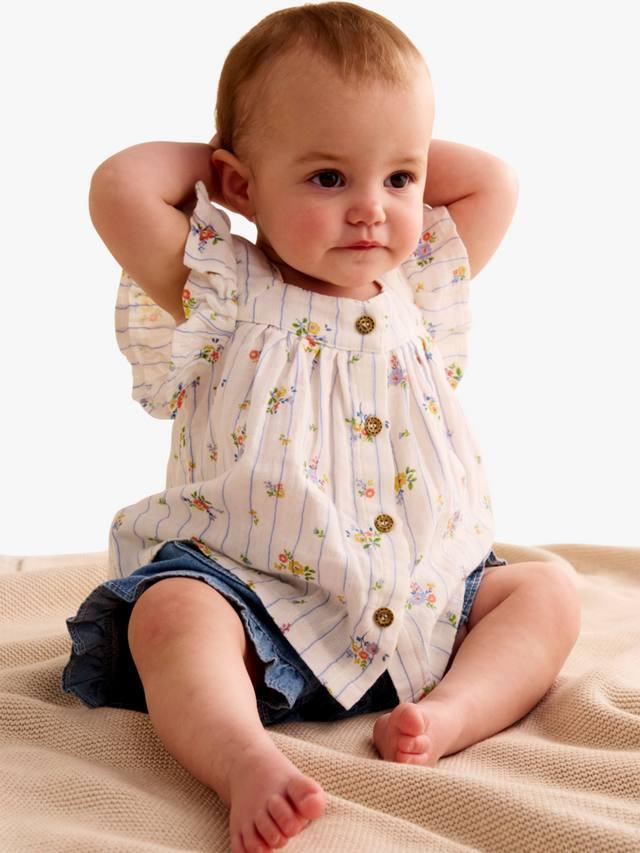 Детский топ из органического хлопка и джинсовые шорты в комплекте Purebaby, цвет Nautical Floral
Детский топ из органического хлопка и джинсовые шорты в комплекте Purebaby, цвет Nautical Floral