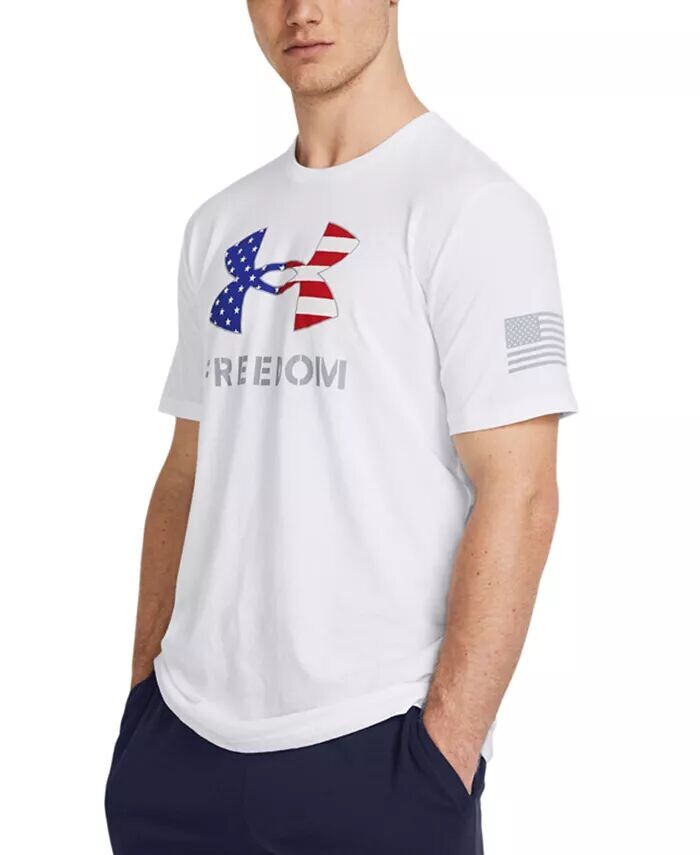 Мужская футболка свободного кроя с коротким рукавом и логотипом Freedom Under Armour, белый
Мужская футболка свободного кроя с коротким рукавом и логотипом Freedom Under Armour, белый