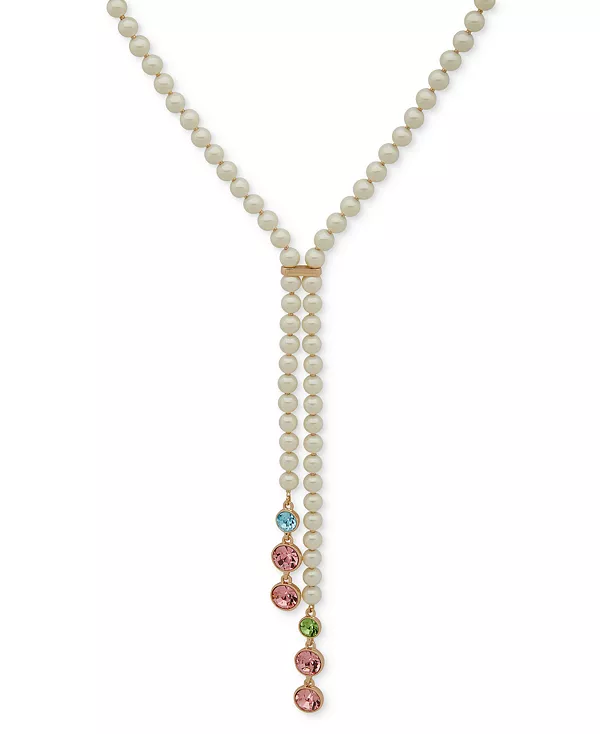 Ожерелье-Лариат золотистого оттенка с мути-камнем и искусственным жемчугом, 20 дюймов + удлинитель 3 дюйма Emily In Paris, multi
Ожерелье-Лариат золотистого оттенка с мути-камнем и искусственным жемчугом, 20 дюймов + удлинитель 3 дюйма Emily In Paris, multi