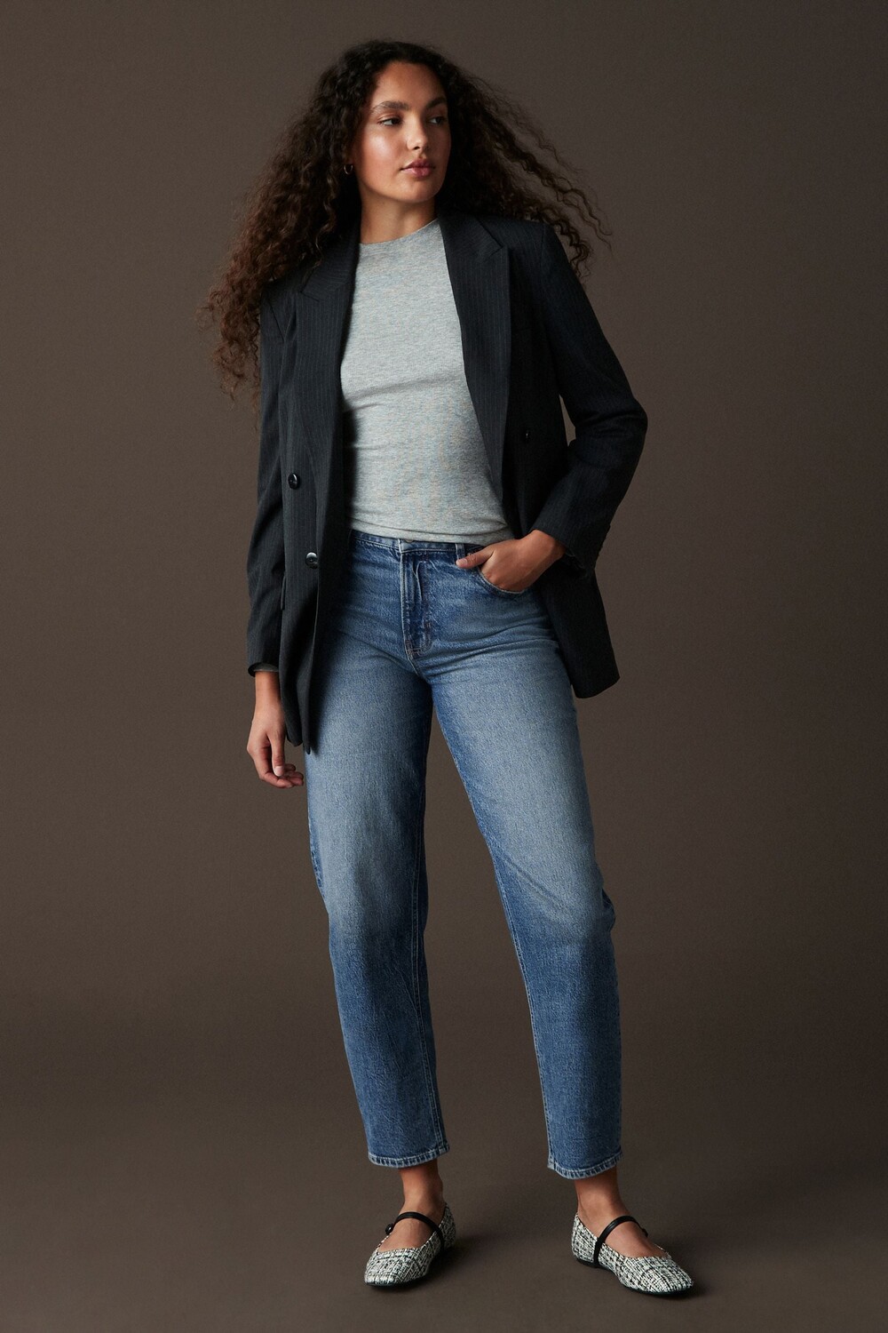 Настоящие джинсы бочки Next, синий
Настоящие джинсы бочки Next, синий