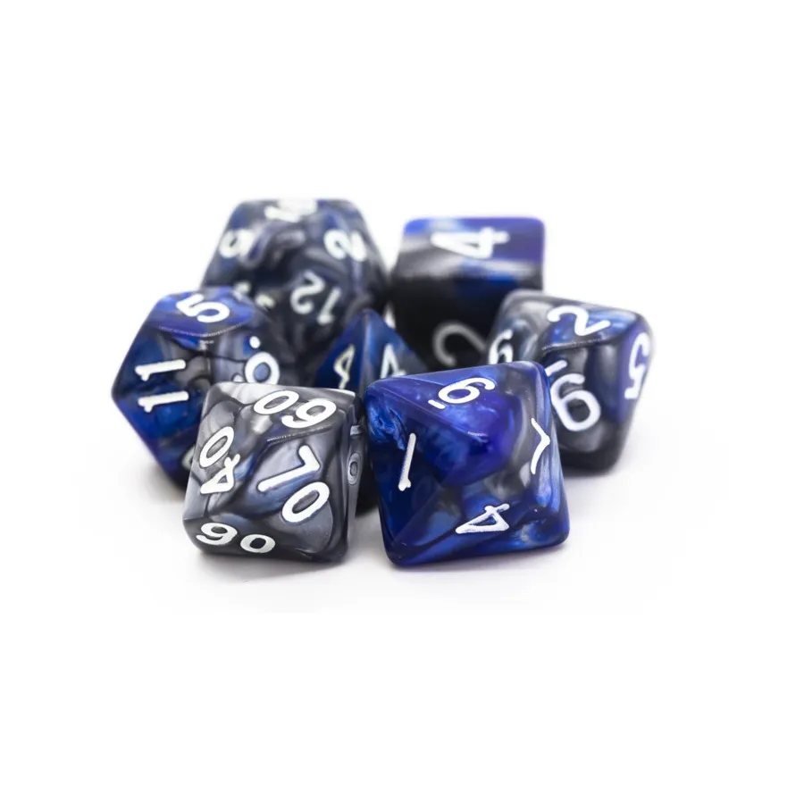 Поли-набор серебристо-синий с белым (7), Acrylic-Resin Dice - Vorpal (Poly Sets)
Поли-набор серебристо-синий с белым (7), Acrylic-Resin Dice - Vorpal (Poly Sets)