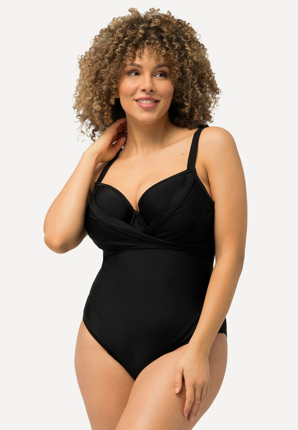 Купальник SHIMMER DETAIL Ulla Popken, черный 
Купальник SHIMMER DETAIL Ulla Popken, черный