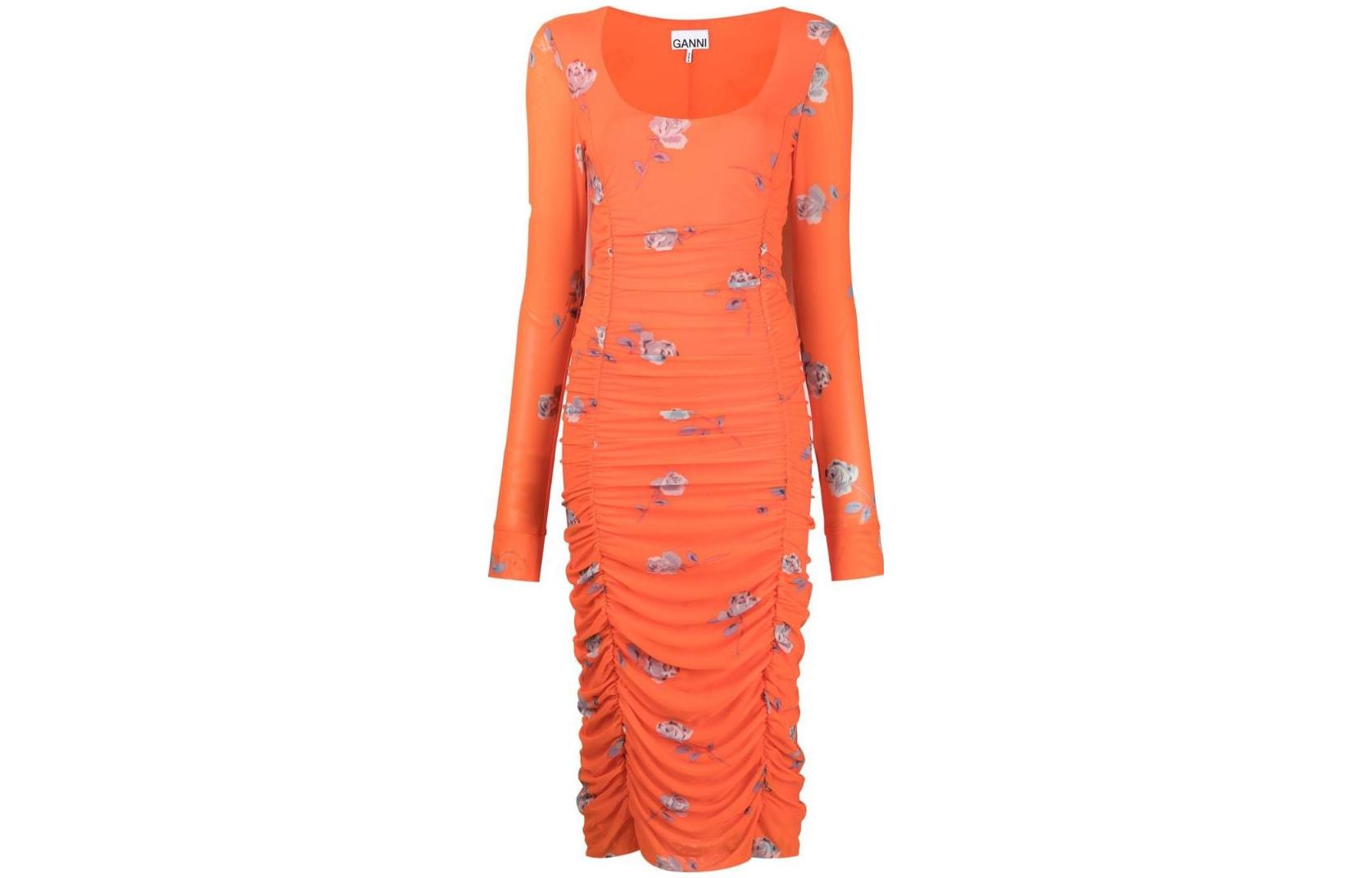 Длинное платье с длинными рукавами SS23 для женщин Orange GANNI, оранжевый
Длинное платье с длинными рукавами SS23 для женщин Orange GANNI, оранжевый