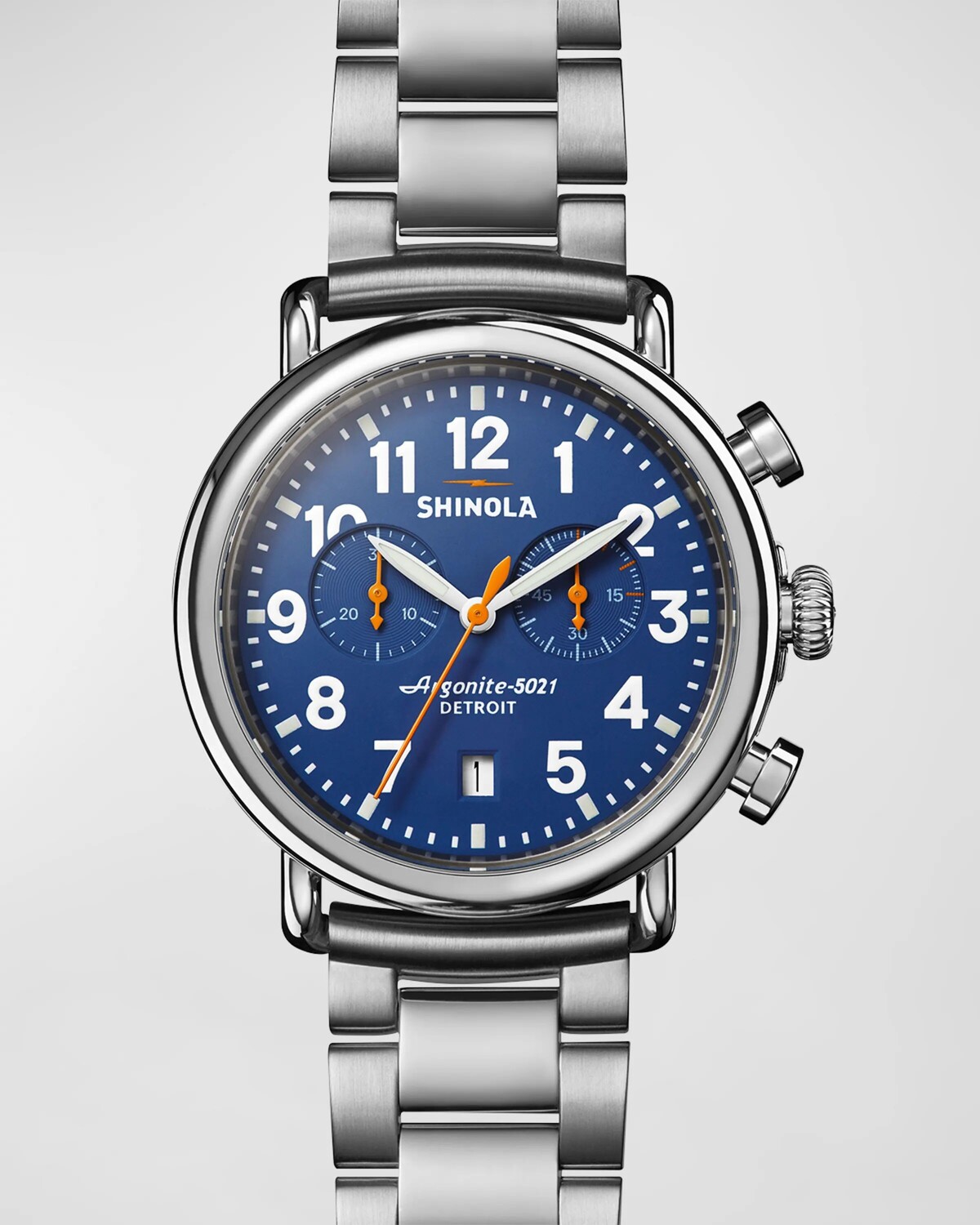 Мужские часы-браслет Runwell 2 Eye Chrono, 41 мм Shinola, цвет Royal Blue
Мужские часы-браслет Runwell 2 Eye Chrono, 41 мм Shinola, цвет Royal Blue
