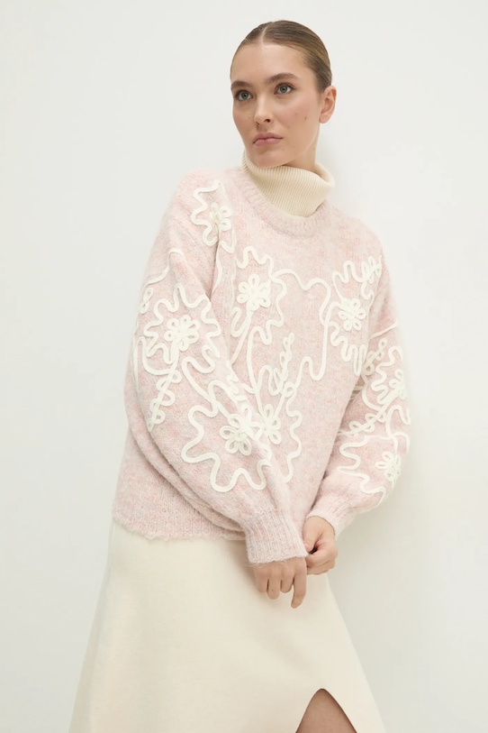 Свитер с шерстью Answear.Lab, розовый 
Свитер с шерстью Answear.Lab, розовый