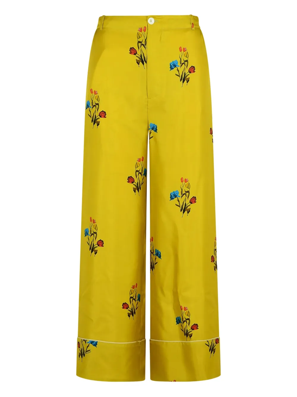 Прямые брюки с цветочным принтом и эластичным поясом Marni, желтый
Прямые брюки с цветочным принтом и эластичным поясом Marni, желтый