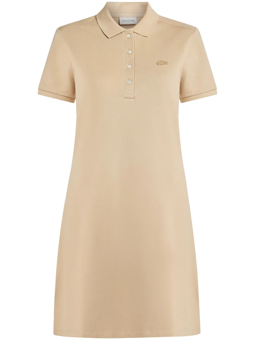 Платье с воротником поло и вышитым логотипом Lacoste, нейтральный 
Платье с воротником поло и вышитым логотипом Lacoste, нейтральный