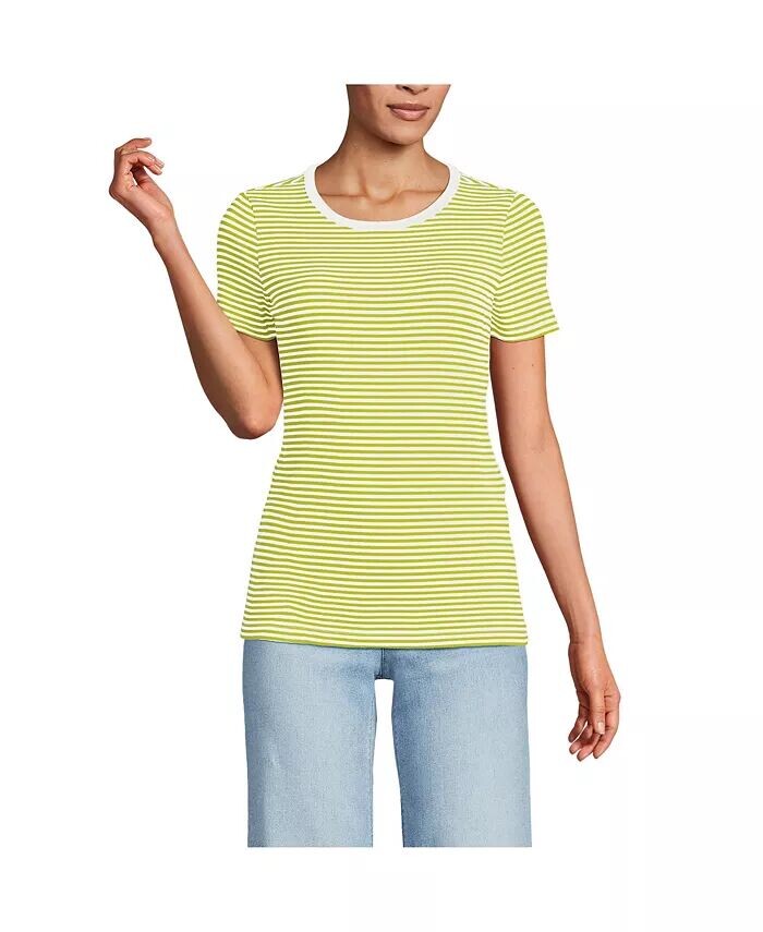 Женская футболка в рубчик с микро-резинкой Lands' End, зеленый
Женская футболка в рубчик с микро-резинкой Lands' End, зеленый