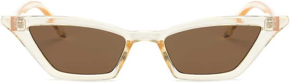 Солнцезащитные очки «кошачий глаз» для женщин, винтажные солнцезащитные очки в маленькой оправе, ретро-очки «кошачий глаз» с защитой от ультрафиолета UV400 UJNHGQ, Clear Brown
Солнцезащитные очки «кошачий глаз» для женщин, винтажные солнцезащитные очки в маленькой оправе, ретро-очки «кошачий глаз» с защитой от ультрафиолета UV400 UJNHGQ, Clear Brown