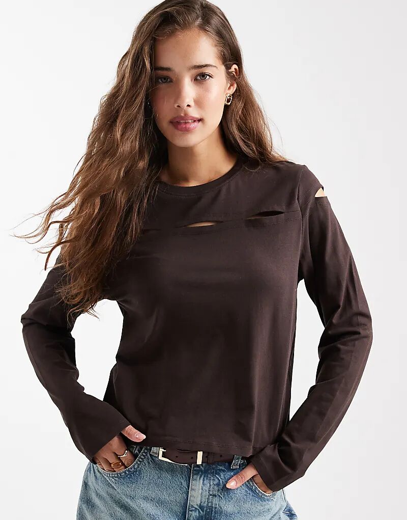 Длинный топ Mango Teen с разрезами коричневого цвета
Длинный топ Mango Teen с разрезами коричневого цвета