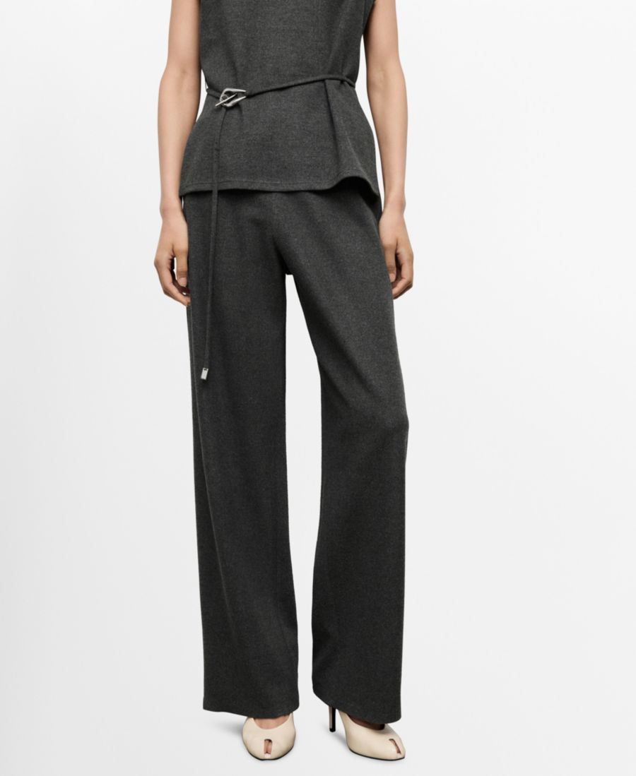 Женские брюки прямого кроя с эластичным поясом MANGO, Medium Heather Gray
Женские брюки прямого кроя с эластичным поясом MANGO, Medium Heather Gray