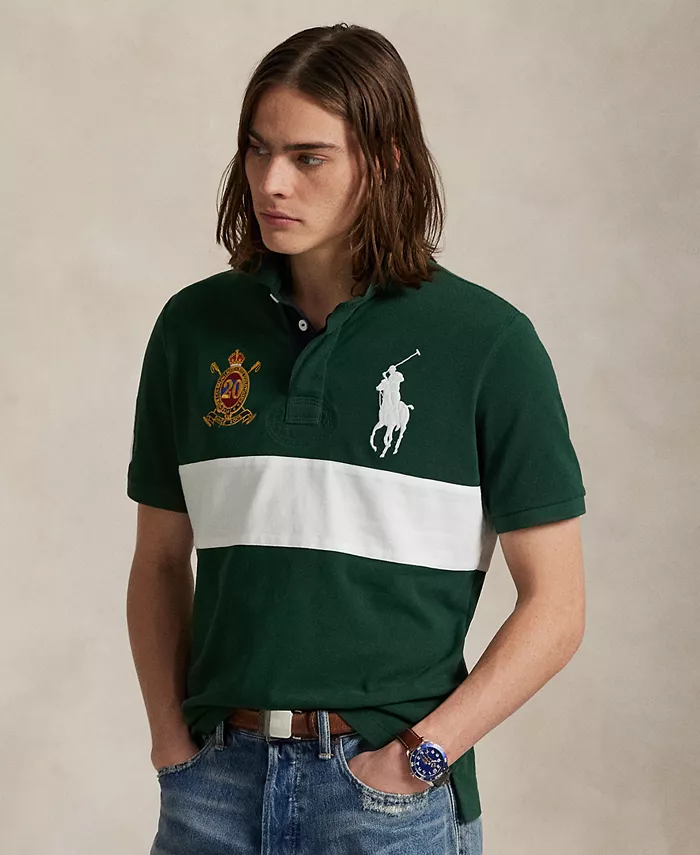 Мужская поло Custom Slim Fit к 20-летию бренда Polo Ralph Lauren, зеленый
Мужская поло Custom Slim Fit к 20-летию бренда Polo Ralph Lauren, зеленый