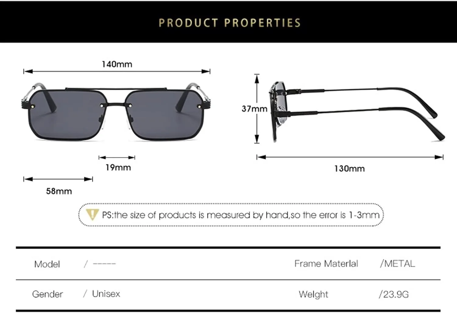 Солнцезащитные очки в стиле ретро квадратной формы для мужчин и женщин, защита от УФ-излучения UV400, для отдыха на природе (цвет: G, размер: средний) GAOXIN, G
Солнцезащитные очки в стиле ретро квадратной формы для мужчин и женщин, защита от УФ-излучения UV400, для отдыха на природе (цвет: G, размер: средний) GAOXIN, G