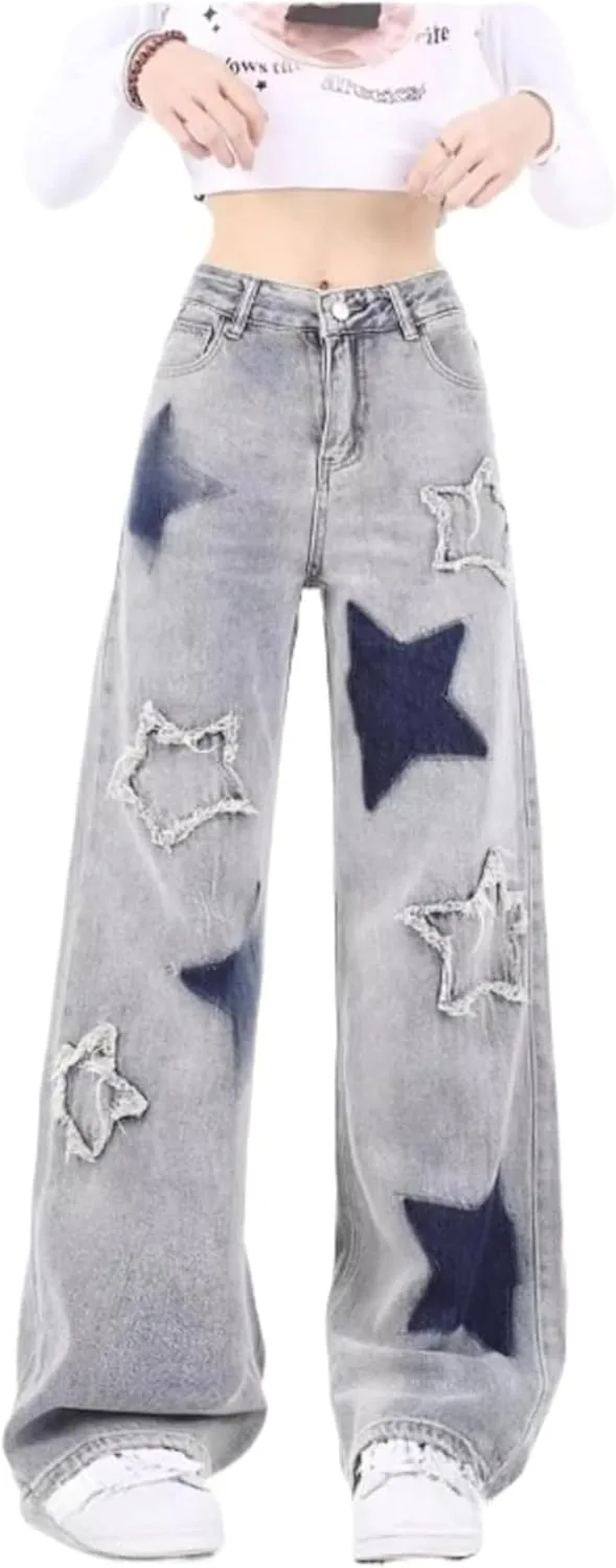 VCM Y2k Pants Star Pants Baggy Jeans Straight Leg
VCM Y2k Pants Star Pants Baggy Jeans Straight Leg