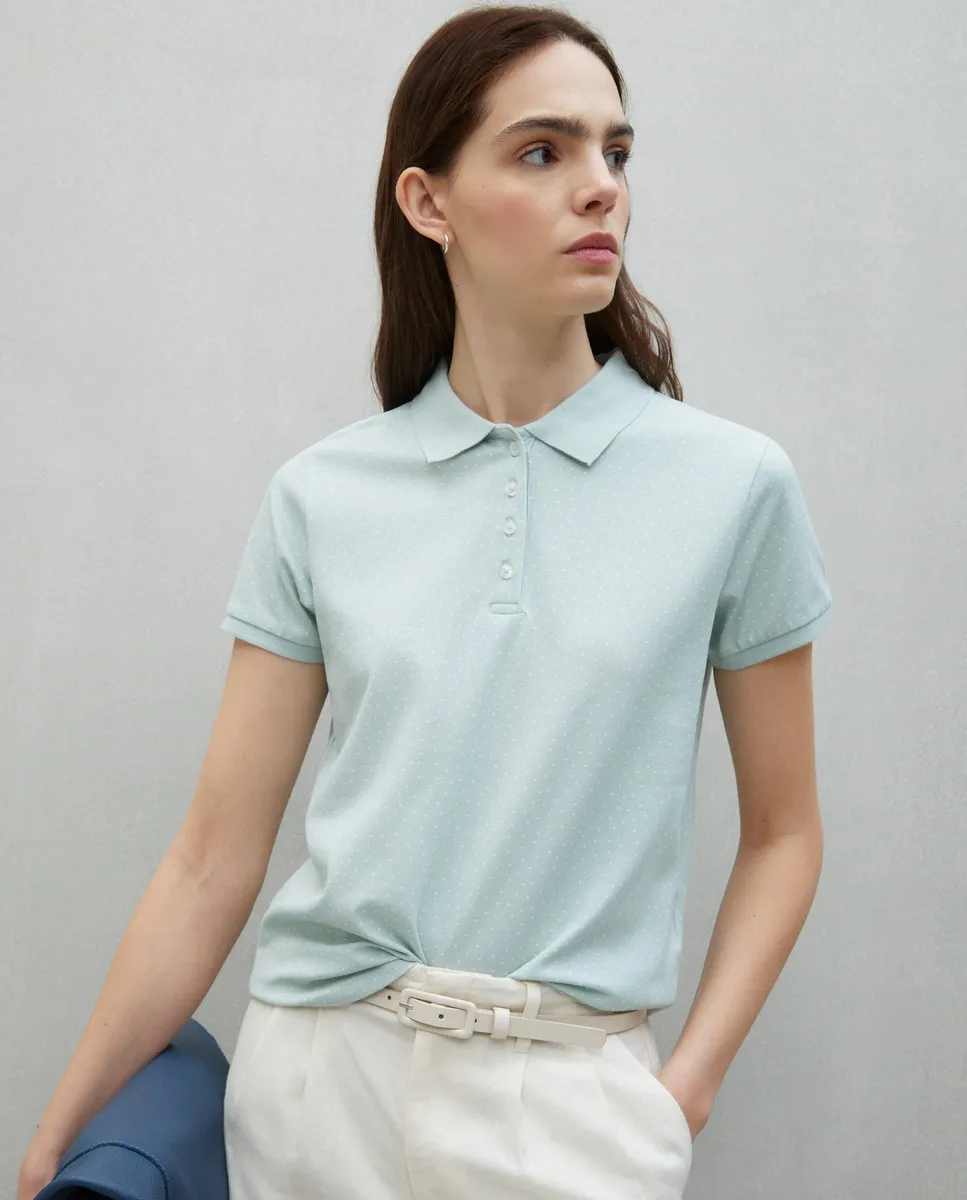 Женская рубашка-поло в горошек с короткими рукавами Easy Wear, зеленый
Женская рубашка-поло в горошек с короткими рукавами Easy Wear, зеленый