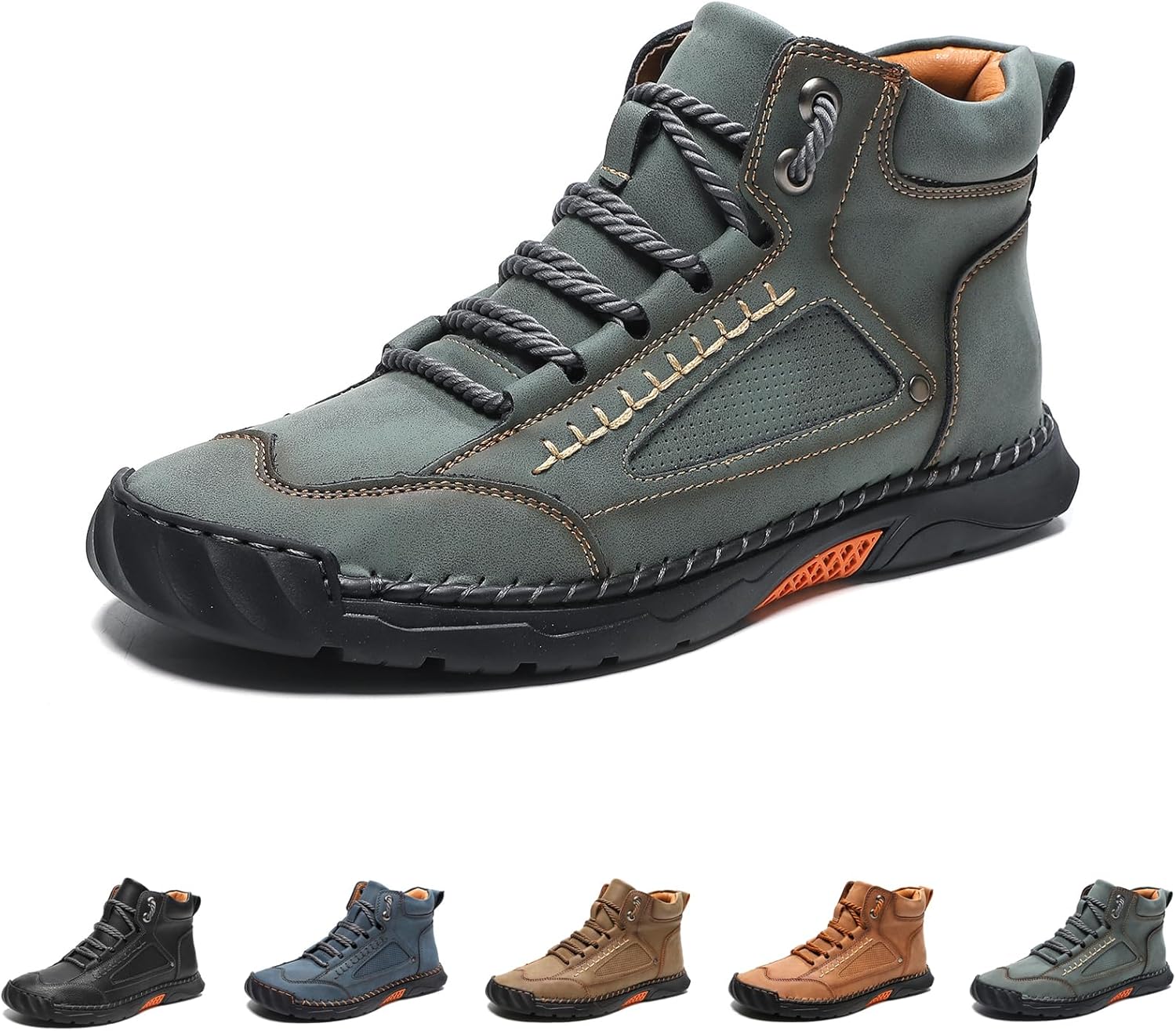 Мужские кожаные ботинки, удобные мужские кожаные ботинки ручной работы - широкий водонепроницаемый суппорт, походная обувь для улицы Generic, зеленый
Мужские кожаные ботинки, удобные мужские кожаные ботинки ручной работы - широкий водонепроницаемый суппорт, походная обувь для улицы Generic, зеленый