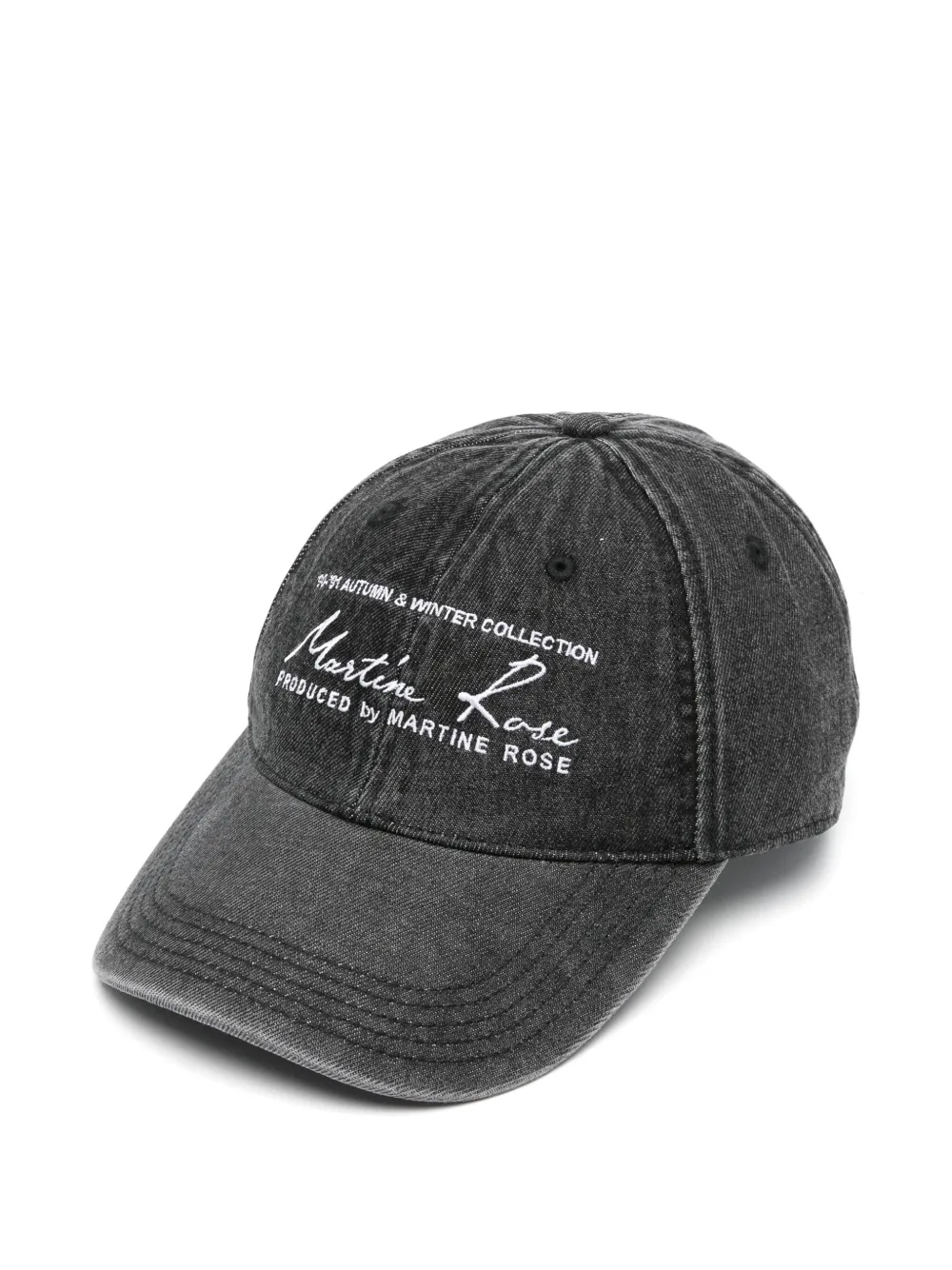Джинсовая кепка с вышитым логотипом Martine Rose, черный
Джинсовая кепка с вышитым логотипом Martine Rose, черный