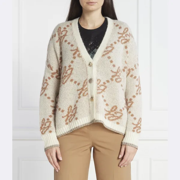 Кардиган классического кроя с добавлением шерсти Liu Jo, бежевый
Кардиган классического кроя с добавлением шерсти Liu Jo, бежевый