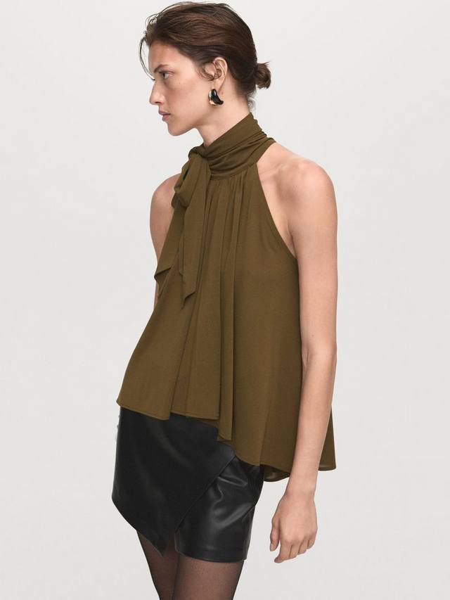 Топ Fiona с бретелями халтер Mango, Khaki
Топ Fiona с бретелями халтер Mango, Khaki