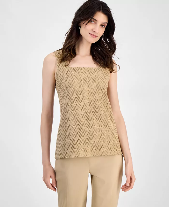 Женский топ с квадратным вырезом "елочка" Kasper, коричневый/бежевый
Женский топ с квадратным вырезом "елочка" Kasper, коричневый/бежевый