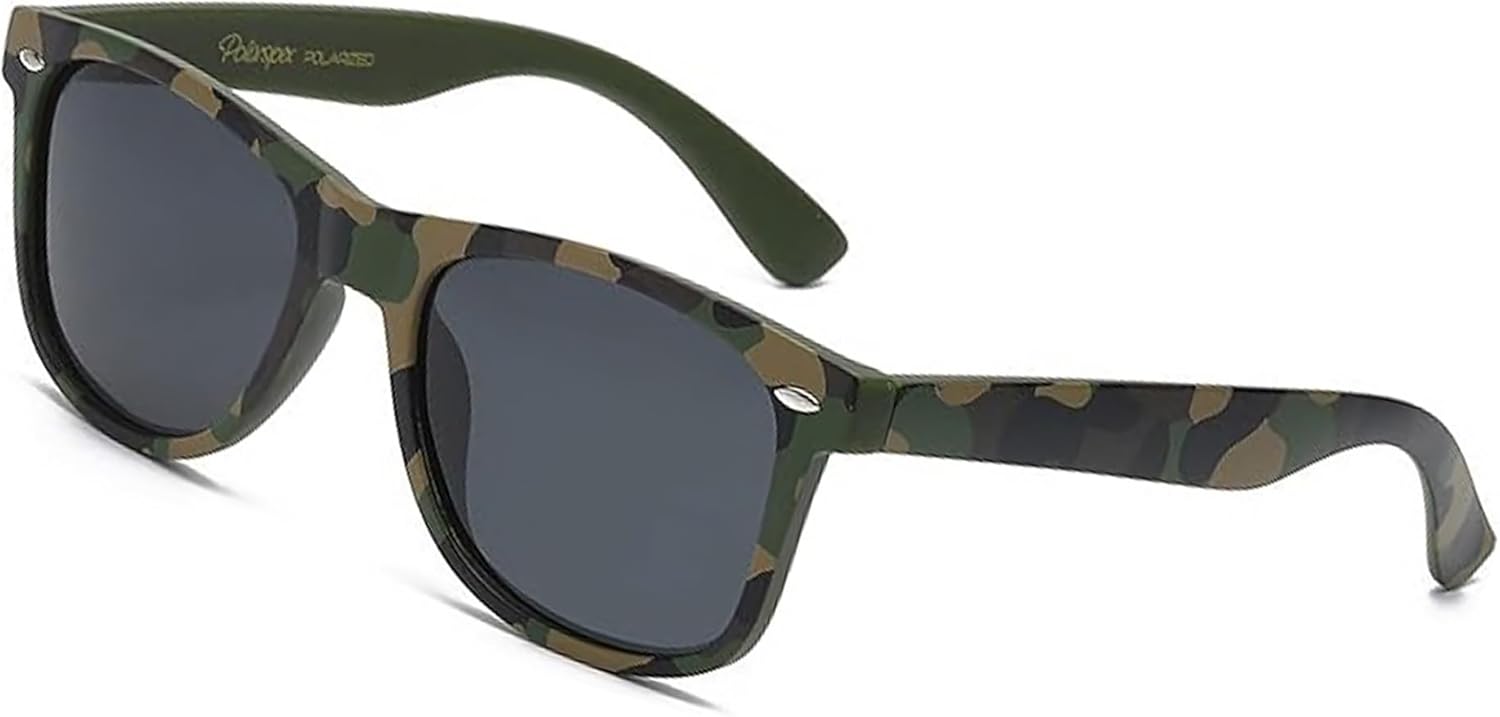 Поляризованные солнцезащитные очки PolarSpex для мужчин и женщин – защита от УФ-излучения, прочные и легкие, в стиле ретро, идеально подходят для вождения и рыбалки, Camouflage Green | Smoke
Поляризованные солнцезащитные очки PolarSpex для мужчин и женщин – защита от УФ-излучения, прочные и легкие, в стиле ретро, идеально подходят для вождения и рыбалки, Camouflage Green | Smoke