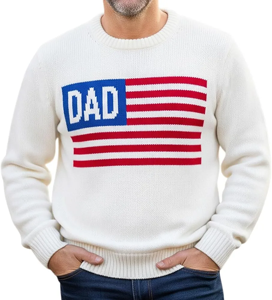 Свитер для папы с надписью DAD и дизайном в стиле USA Grewear
Свитер для папы с надписью DAD и дизайном в стиле USA Grewear