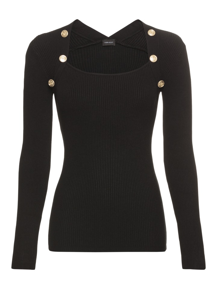 Черный вязаный свитер Laura Scott
Черный вязаный свитер Laura Scott