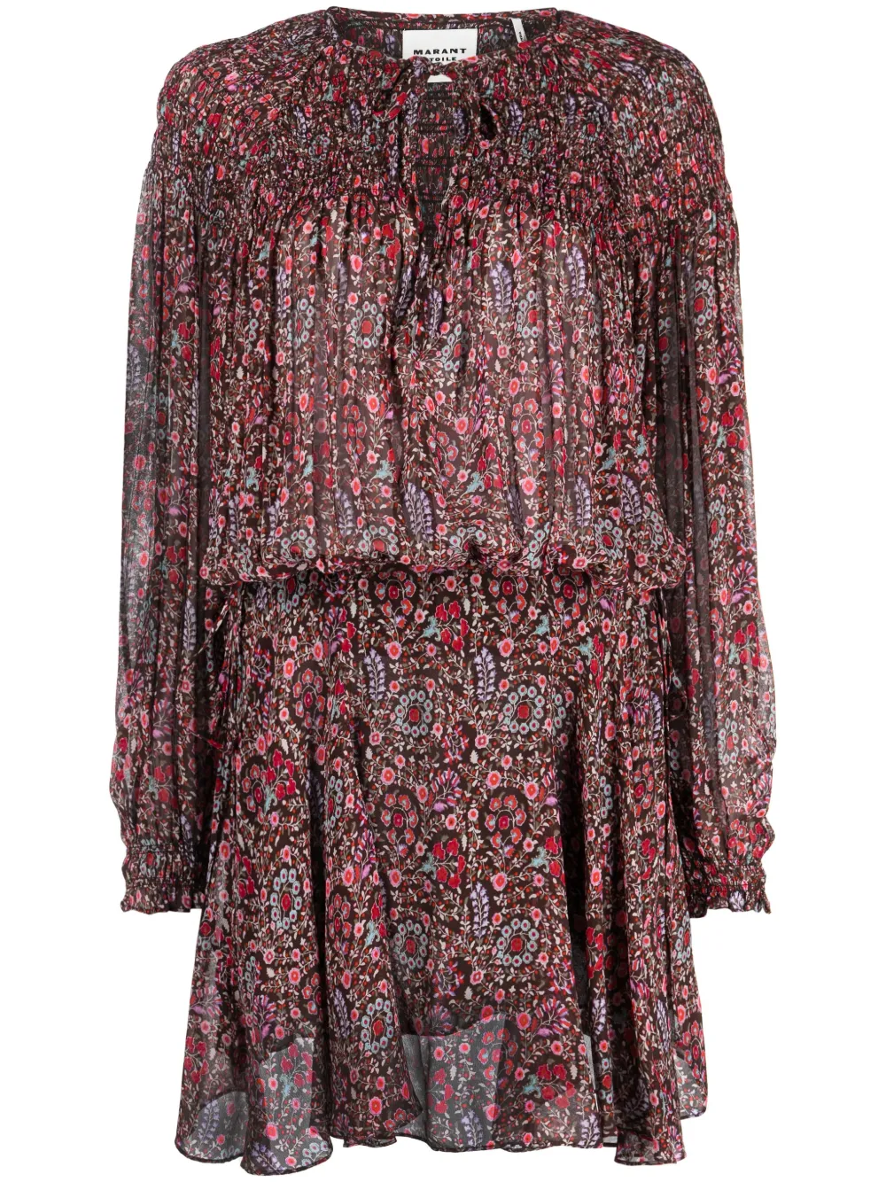 Платье мини Noanne с цветочным принтом MARANT ÉTOILE, коричневый 
Платье мини Noanne с цветочным принтом MARANT ÉTOILE, коричневый