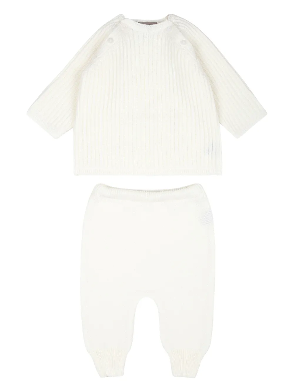 Шерстяной комплект из топа и брюк Little Bear, белый
Шерстяной комплект из топа и брюк Little Bear, белый