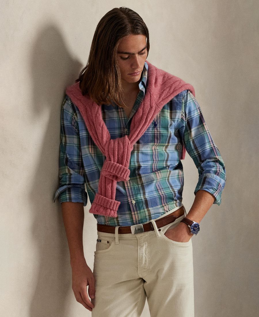 Мужская классическая рубашка с длинными рукавами Polo Ralph Lauren, Blue Brown
Мужская классическая рубашка с длинными рукавами Polo Ralph Lauren, Blue Brown