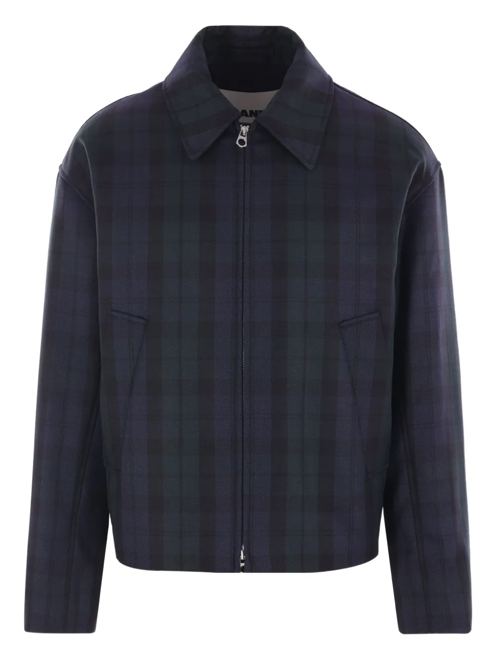 Клетчатый бомбер на молнии JIL SANDER, синий
Клетчатый бомбер на молнии JIL SANDER, синий