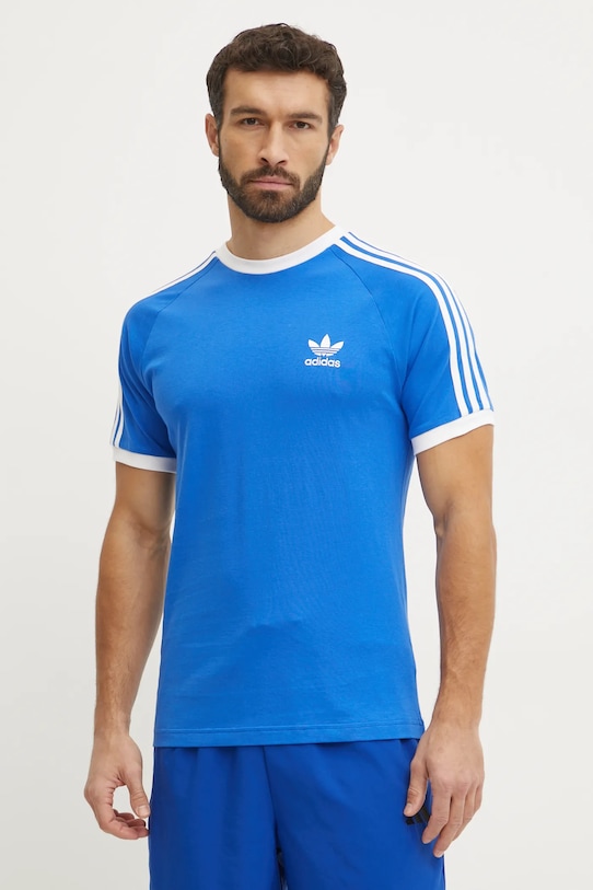 Хлопковая футболка 3-Stripes Adidas Originals, синий
Хлопковая футболка 3-Stripes Adidas Originals, синий